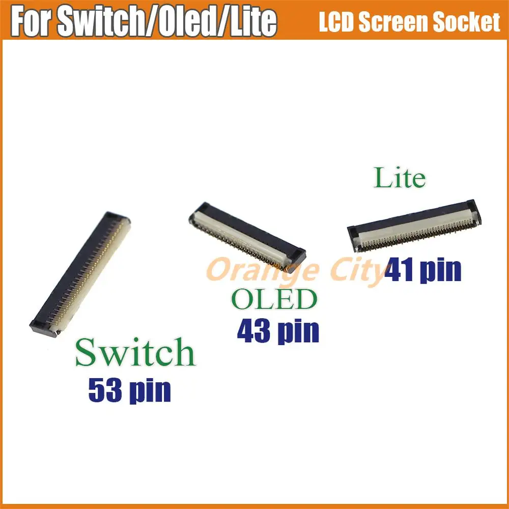 

10PCS For NS Switch Lite Oled Console Lcd Display Screen Flex Cable Clip Jack Ribbon Connector Port Socket Jack