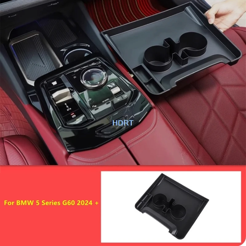 

Для BMW 5 серии G60 2024 + Стайлинг автомобиля Передняя консоль переключения передач Центральная консоль Подстаканник Ящик для хранения Органайзер Лоток Крышка Аксессуары