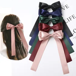 Women Hair Bow Ties Hair Clips Satin Butterfly Bow Hairpin Girl Hair Accessories for Ladies Bowknot Hairpins FC132