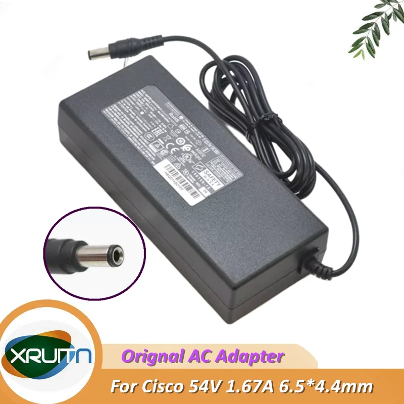 

Original 54V 1.67A Power Supply 90W AC DC Adapter MA-PWR-90WAC A30-47010 For CISCO 640-47010 MERAKI MX65 MX65W MX68CW Charger