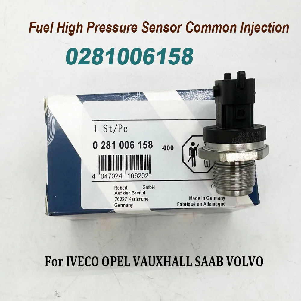 0281006158 NEW Fuel High Pressure Sensor Common Injection 281006158 For IVECO OPEL VAUXHALL SAAB VOLVO