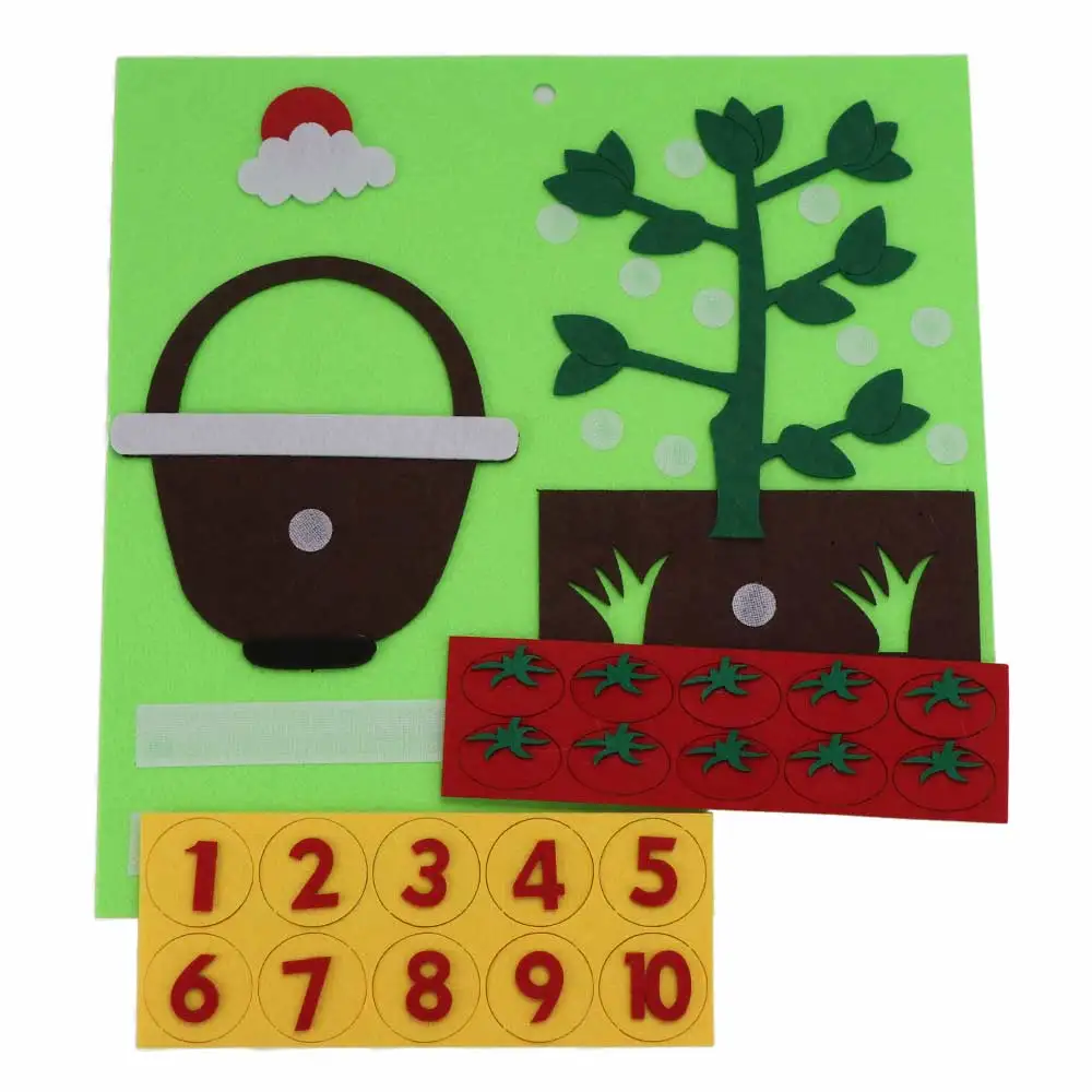 Math Board Supplies Handmade Children Finger Numbers  Felt Math   Early Educational  Montessori