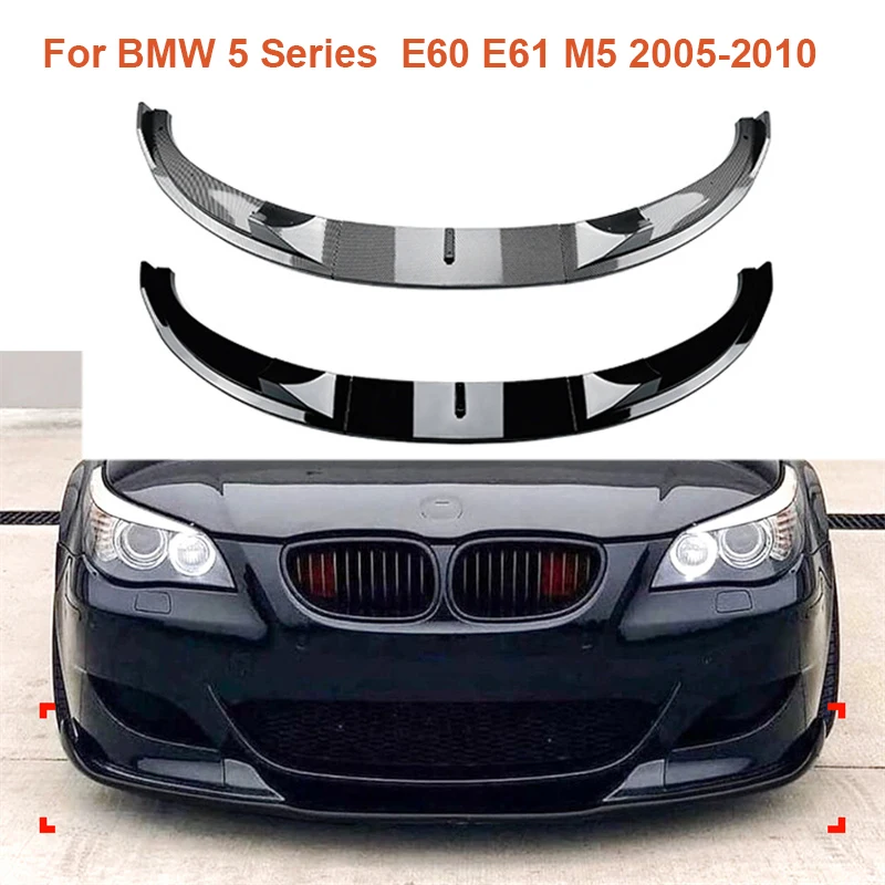 

2005-2010 For BMW 5 Series E60 E61 M5 Glossy Lower Front Bumper Spoiler Lip Body Kit Splitter Blade Under guard protector