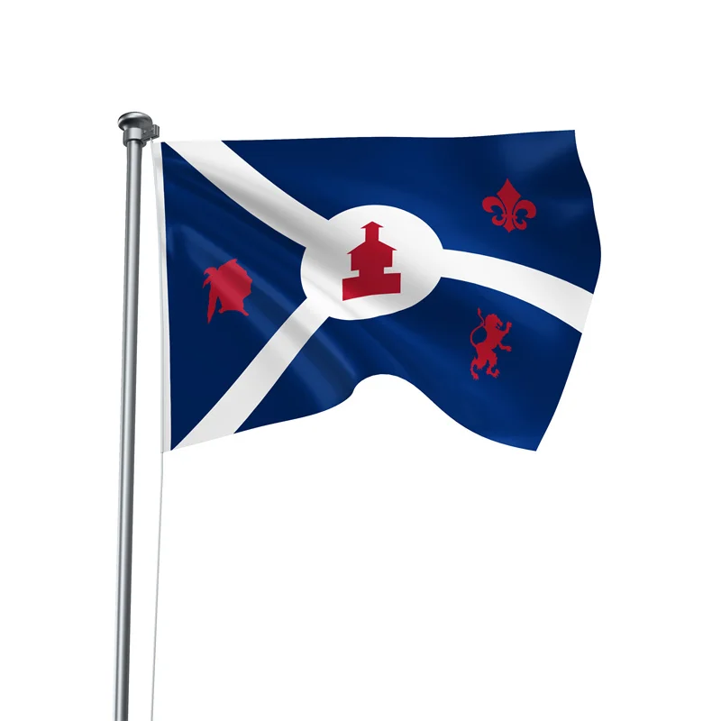 Aertemisi 5' x 3' Fort Wayne Indiana Flag Banner 150cm x 90cm