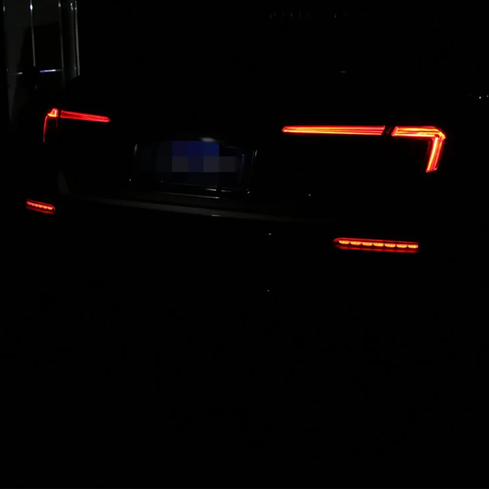 Rear Bumper Light For Honda Civic 11Th Generation Hatchback 2021 2022 2023 Dragon Scale Style Three Functions Rear Fog Lamp