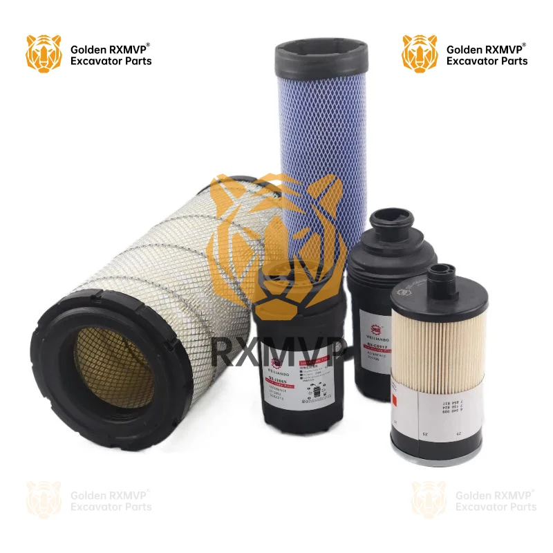 Xcmg Xe135d 150d Electronic Injection Engine Oil Diesel Air Filter Element Oil-Water SeparatorPaper And Diesel Excavator Acc