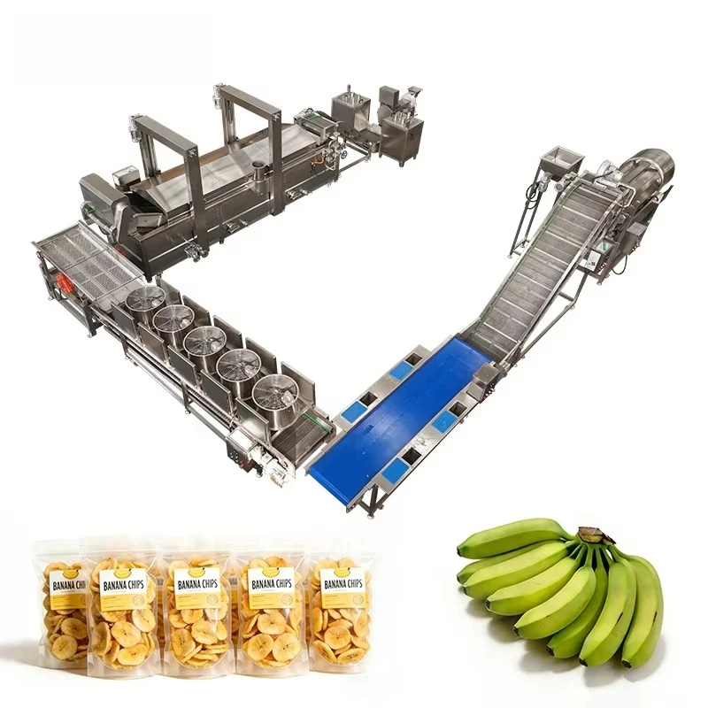 Industrial Plantain Banana Chips Frying Line Hot Selling Potato Processing High Efficiency Custom