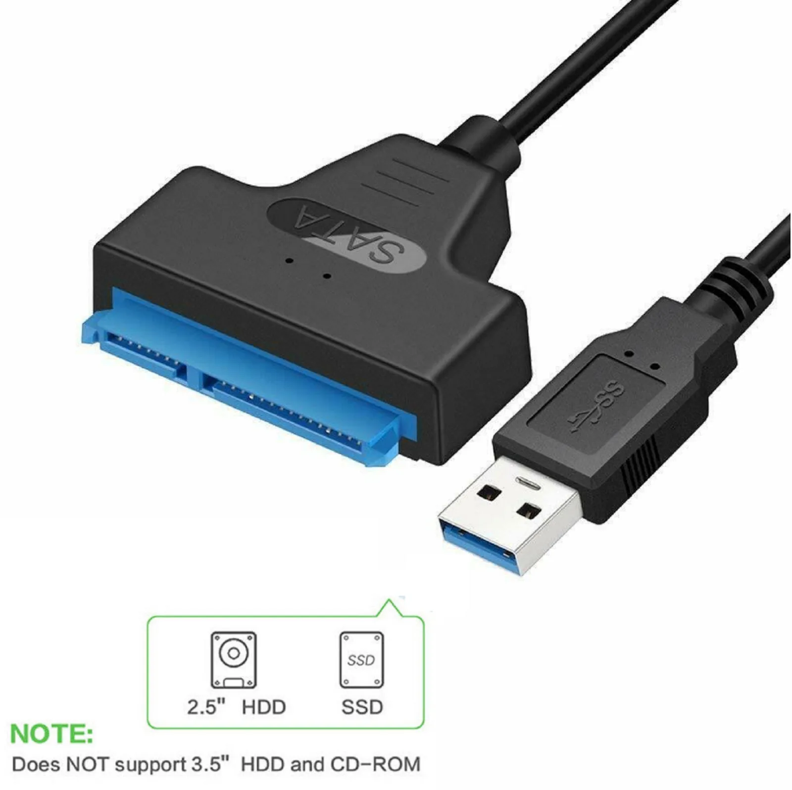 1pc 2.5 "3.5" USB 3.0 A Sata 3 Cavo Adattatore USB3.0 Cavo Convertitore Disco Rigido Per Samsung Seagate WD 2.5 3.5 pollici HDD SSD