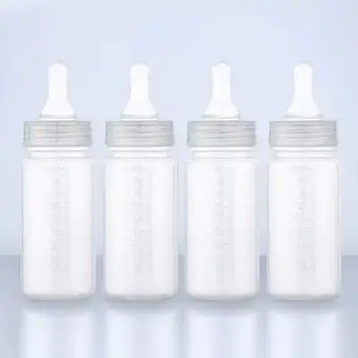 

4 шт. одноразовые детские бутылочки, бутылочки для молока для новорожденных, пластиковая детская бутылочка для детей 0-3 месяцев, легкое кормление, весы, дизайн, бутылочка для молока для новорожденных