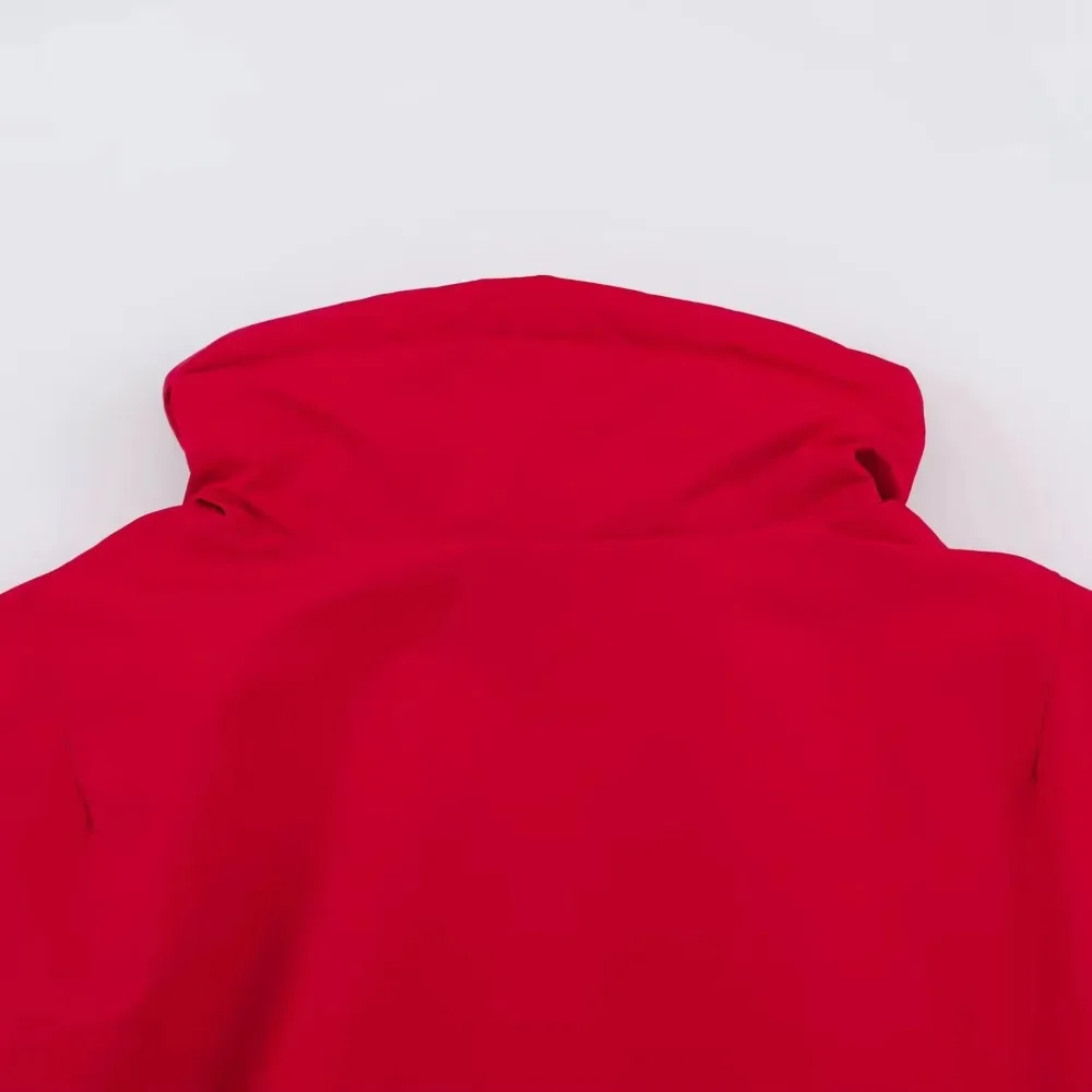 Damen Casual Chic Jacke mit Stehkragen, Rote Street-Sportjacke für Herbst und Winter, Trendige Lockere Reißverschluss-Steppjacke – Detail 5