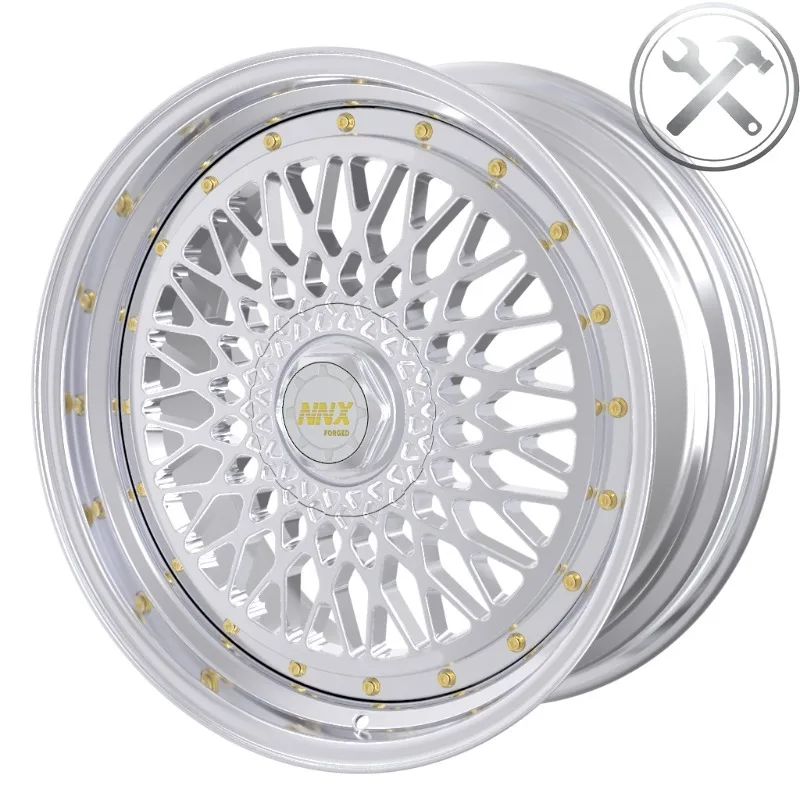 

19 Inch Customized 2-Pieces Forged Rims Brushed Aluminum Spokes Polished Lip New Modeling Passenger Alloy Wheels