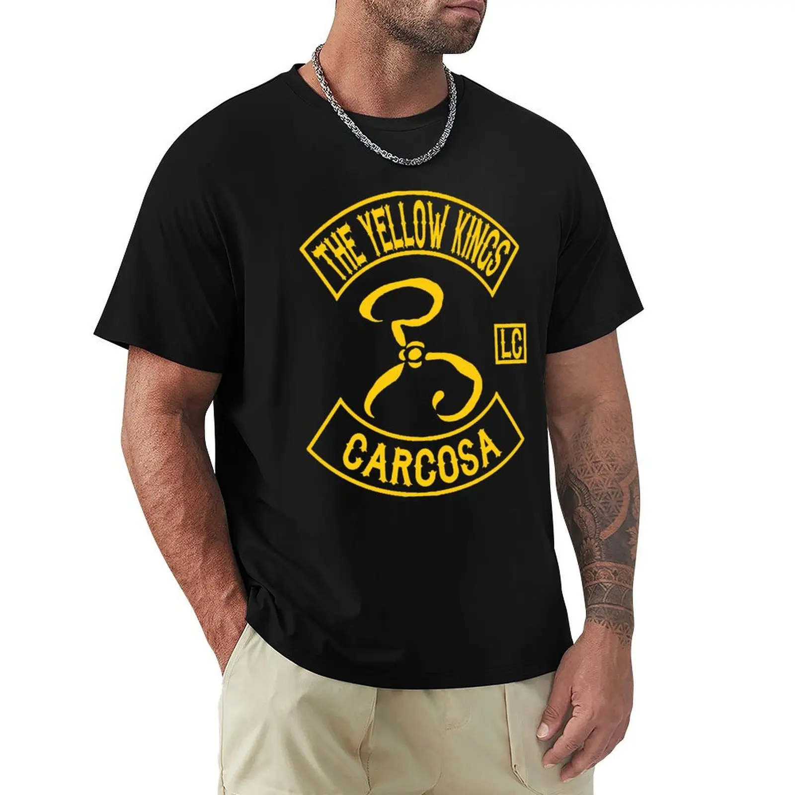 

The Yellow Kings Motorcycle Club - Carcosa Chapter T-Shirt Casual Holiday Short Sleeve Tee