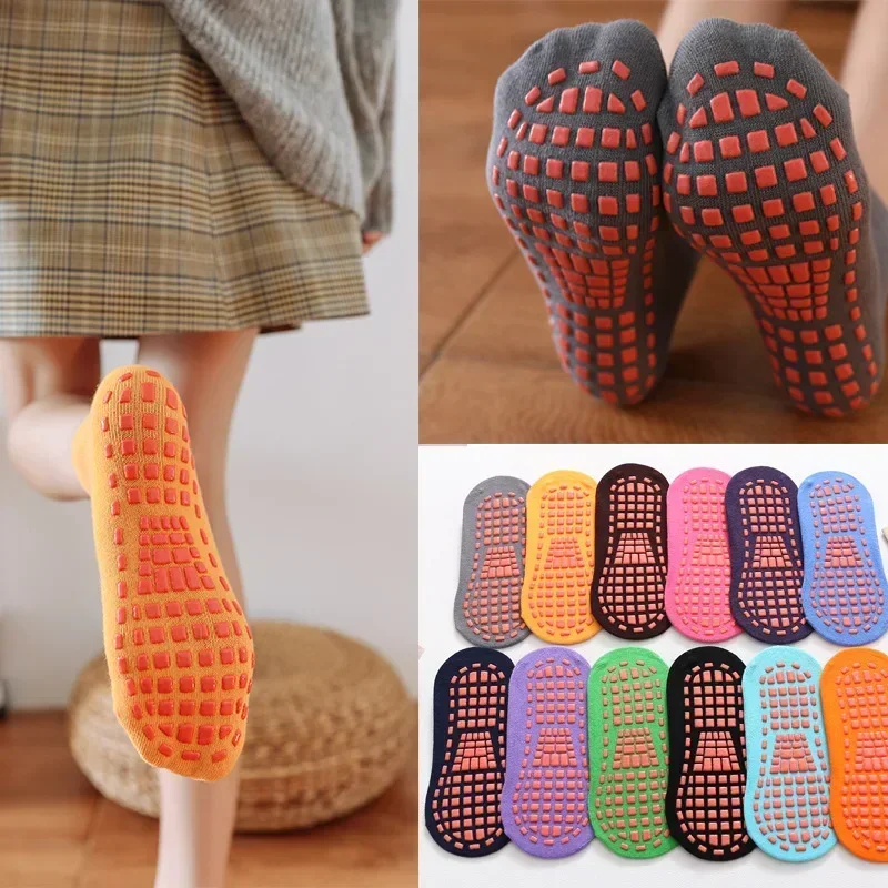 Non-slip Floor Socks for Kids Breathable Infant Comfortable Short Sock Children Men Women Ankle Sports Yoga Trampoline Socks