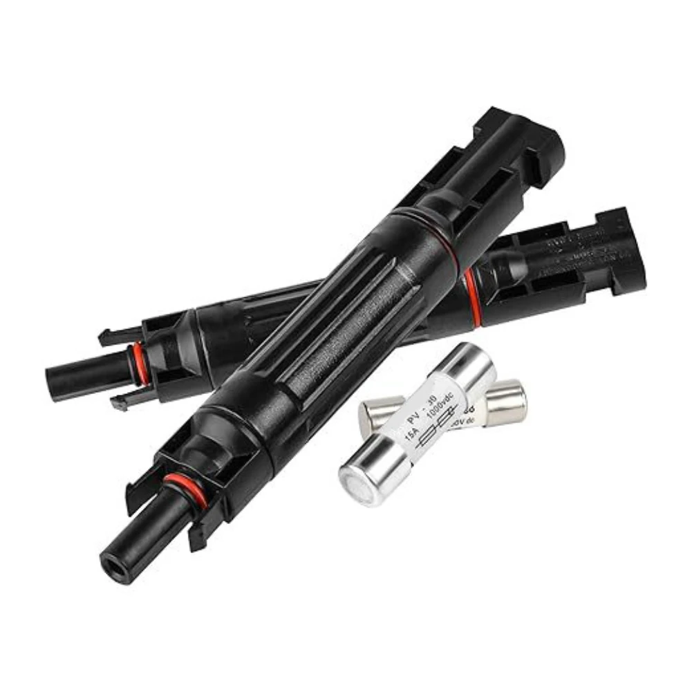 IP67 Rated Solar Fuse Holder Set with 1000V Voltage Capacity and Male Female Connectors for Photovoltaic Power Applications