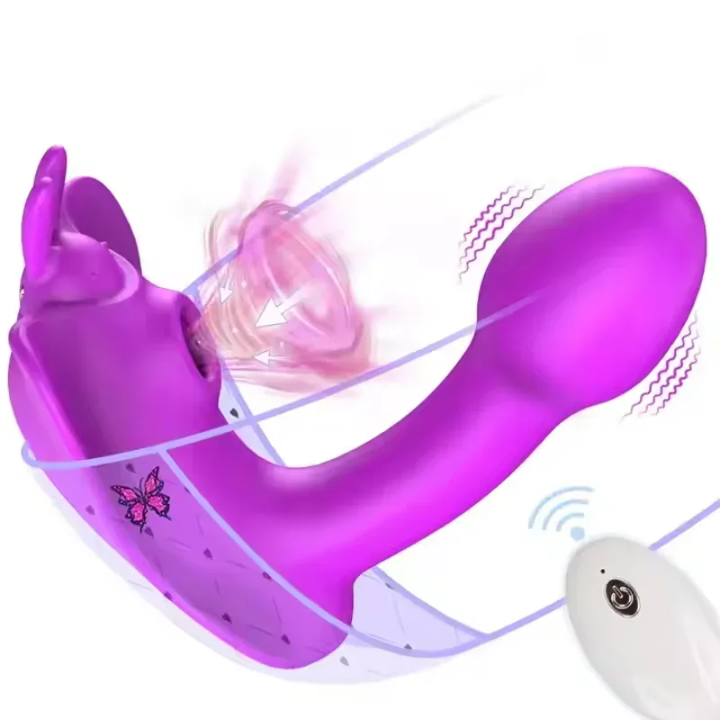 Female Vibrator Dildo Remote Wearable Clitoral Vaginal Stimulator Nipple Sucking Massager G Spot Vibrator Female Masturbator