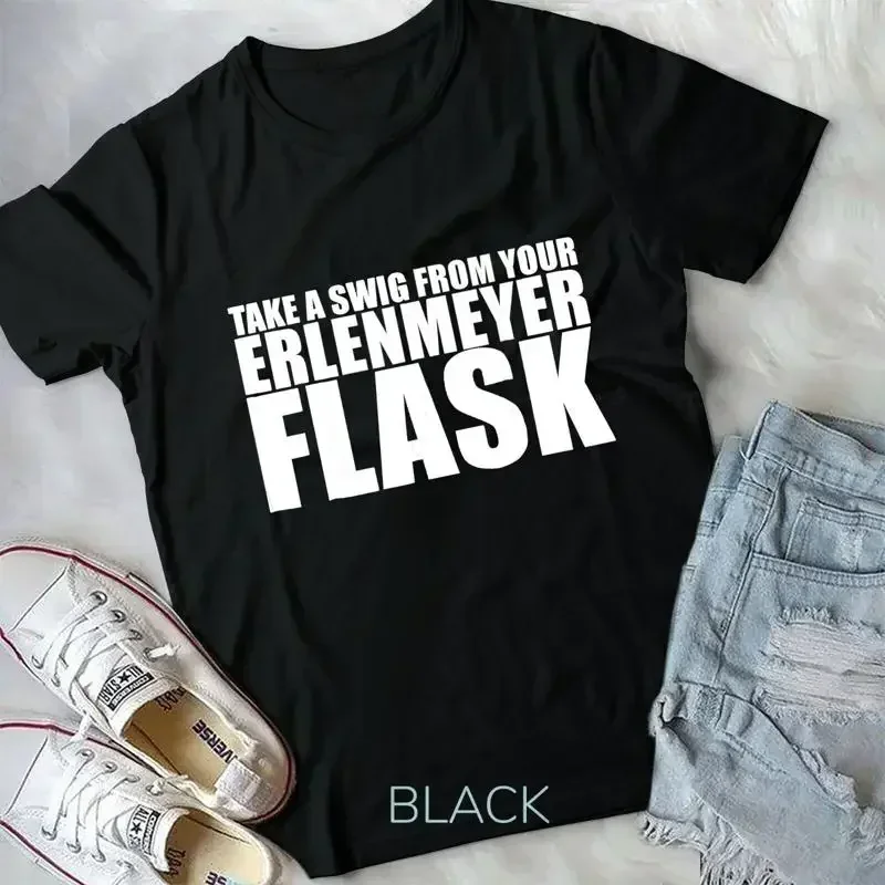 Lustiges Chemie-Shirt mit Erlenmeyerkolben-Motiv, Wissenschaftsscherz, Unisex-T-Shirt