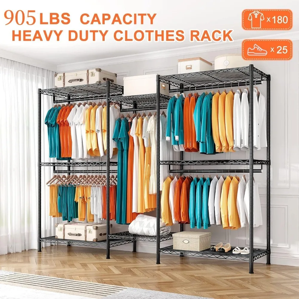 Clothes Heavy Duty Clothing Load 905LBS Clothing Racks for Hanging Clothes Rack Metal Garment Rack Heavy Duty Clothes