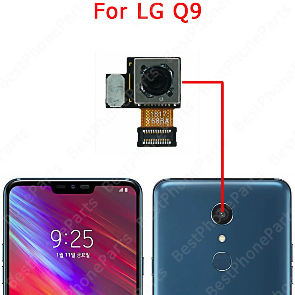 Selfie Front Rear Camera Module For LG Q6 Q7 Q8 Q9 Q60 Q70 Backside Back View Big Facing Camera Replacement Flex Cable