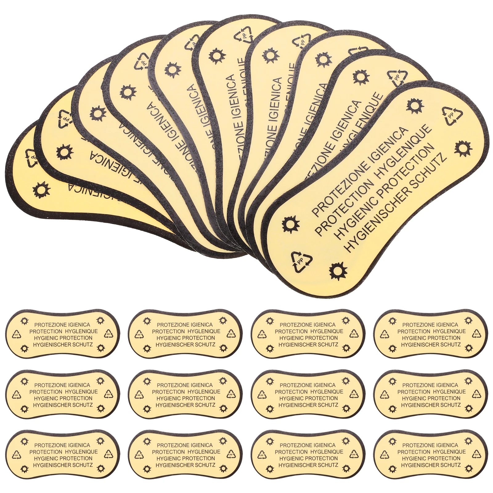 

100 Pcs Warning Label Adhesive Private Part Sticker Button for Clothes Pvc Self-adhesive Labels