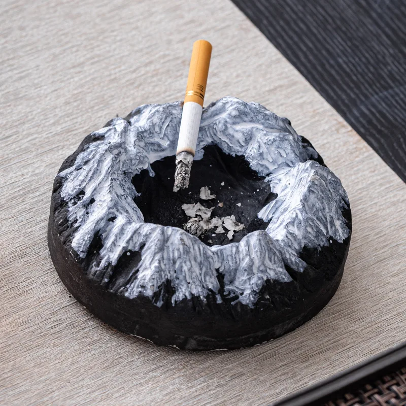 Volcanic Ashtray Ins High Aesthetic Value Snow Mountain Creative Personality Light Luxury Home Ashtray Decoration High-end