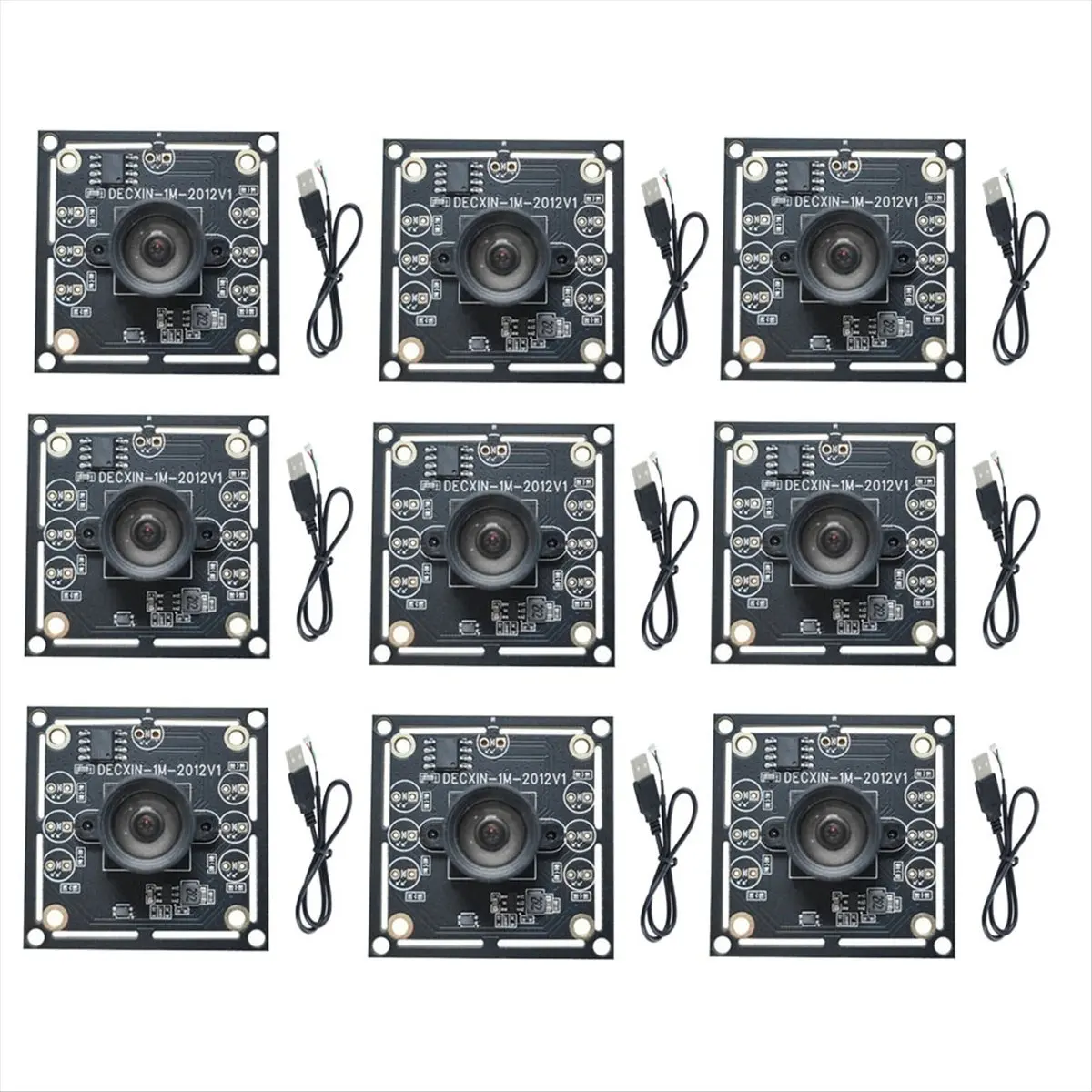 T35C 9PCS 100 Degree Camera Module 1MP OV9732 1280x720 30fps USB Camera Module Drive Free for WinXP/7/8/10 with 60cm Cable