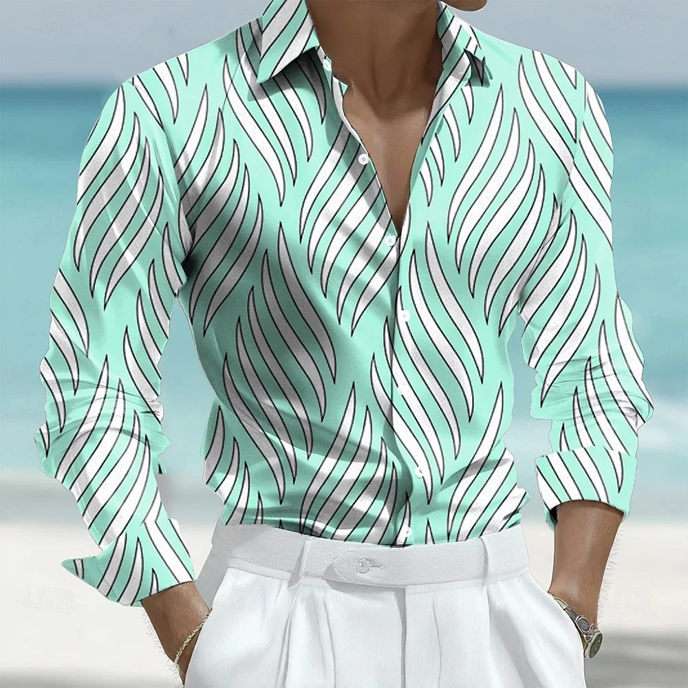 

Men's 3D Printed Long Sleeve Collar Shirt 2025 Fashion High Quality Comfortable Soft Fabric Streetwear Size up Clothing