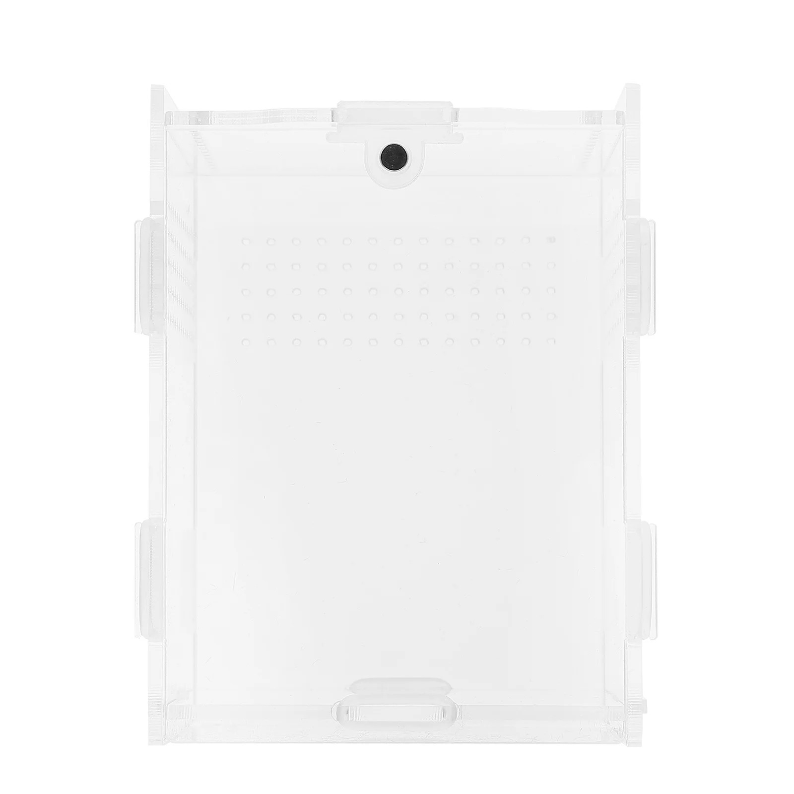 

Clear Acrylic Feeding Box Durable Reptile Habitat Ventilation Holes Safe Environmentally Friendly Materials for Pets