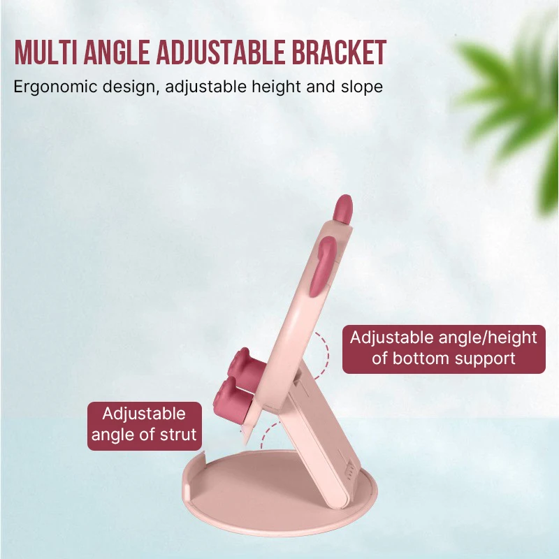 1 шт., милый мультяшный держатель для мобильного телефона, складной маленький портативный многофункциональный регулируемый универсальный ленивый артефакт, новинка