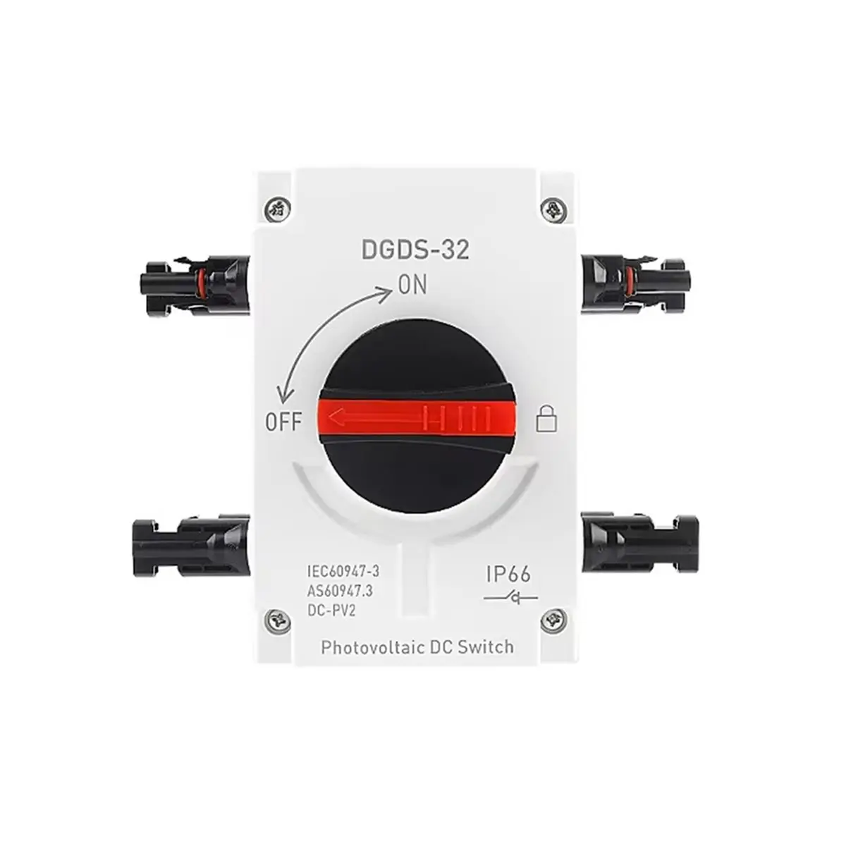 a20z-pvソーラー切断スイッチ-2mc4-1in1out-pv-dcシステムアイソレータスイッチ-1200vdc-32a-ip66防水