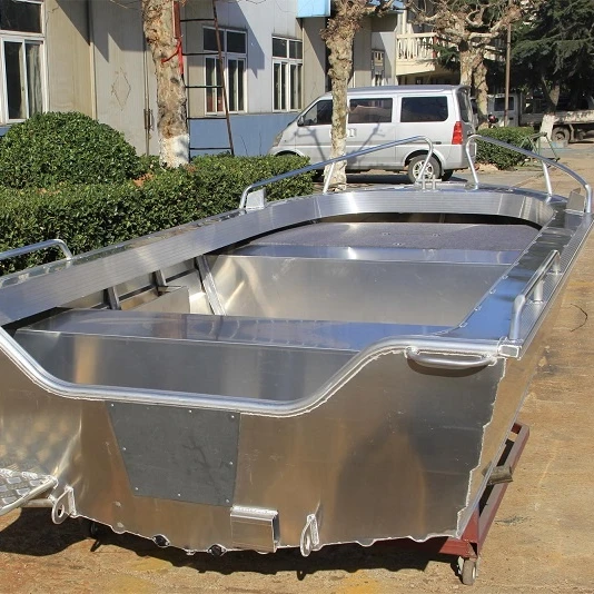 17ft Lightweight Durable Aluminum Fishing Boat Inshore Freshwater Fishing Vessel for Water Sports