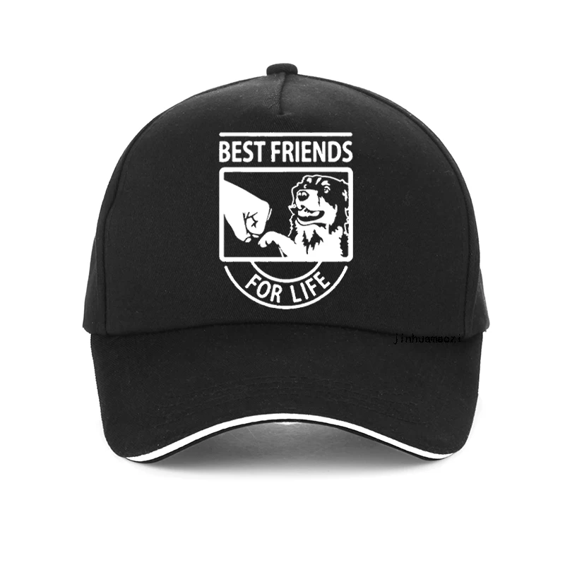 

Funny Best Friends For Life Australian Shepherd Dog men hat Cartoon Print Graphic Women baseball cap Dog adjustable Snapback hat