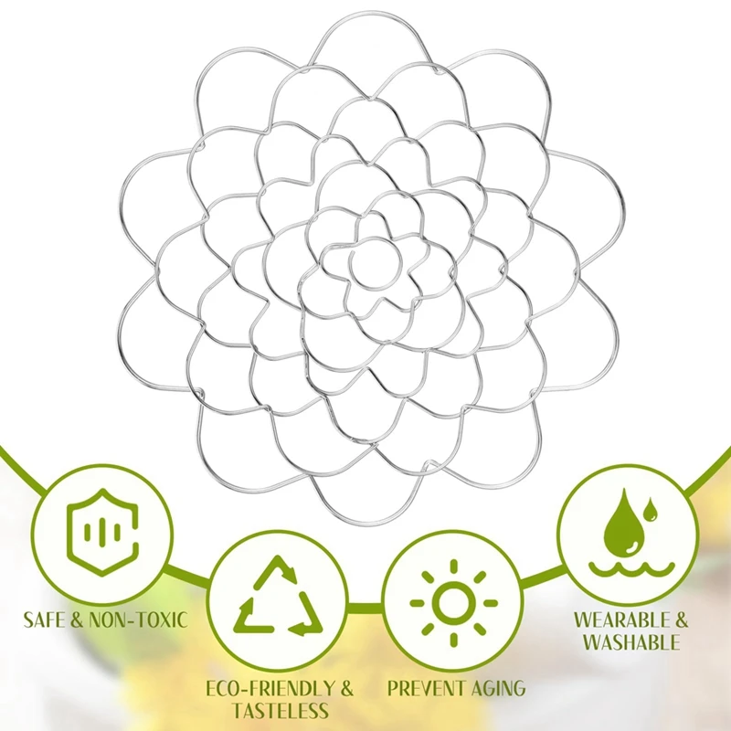 Soportes de Metal de fácil arreglo para florero, 5 pulgadas, 6 pulgadas, 7 pulgadas, 3 piezas