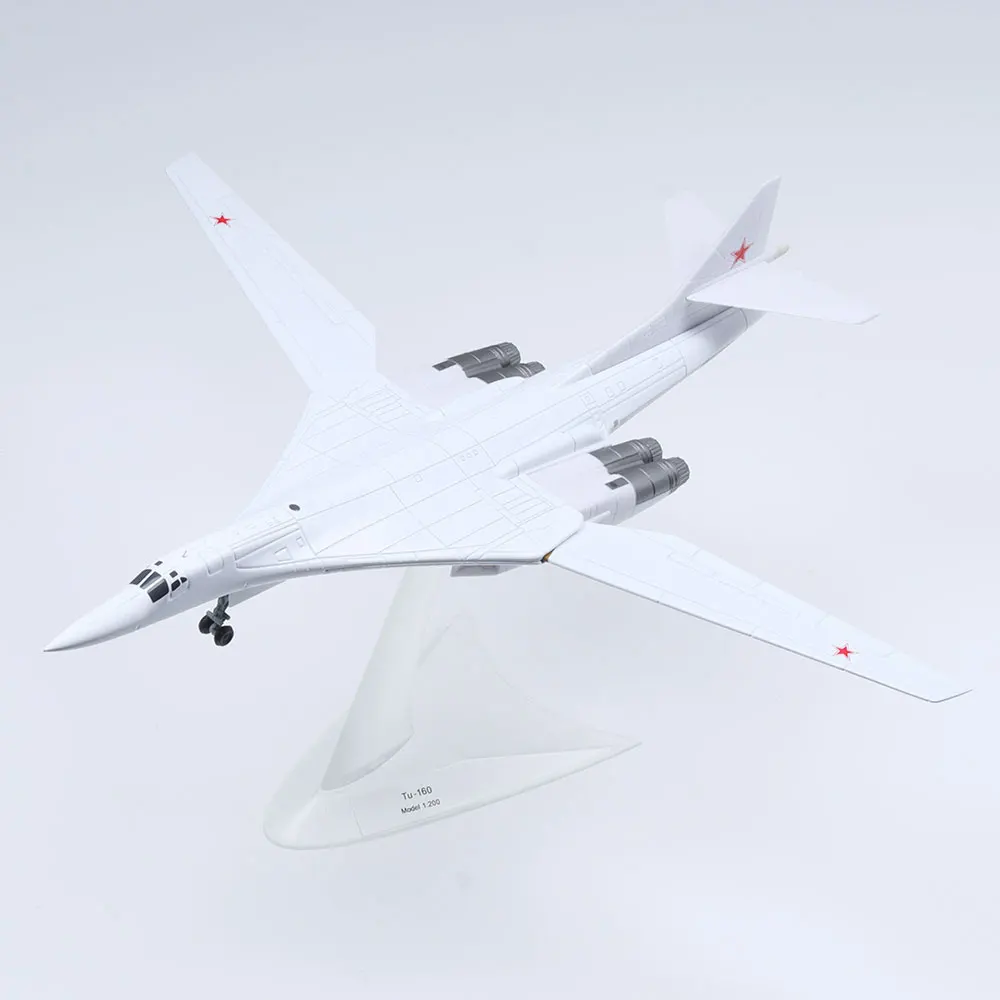 Modelo de avión de Metal fundido a presión, escala 1/200, TU-160, para regalo