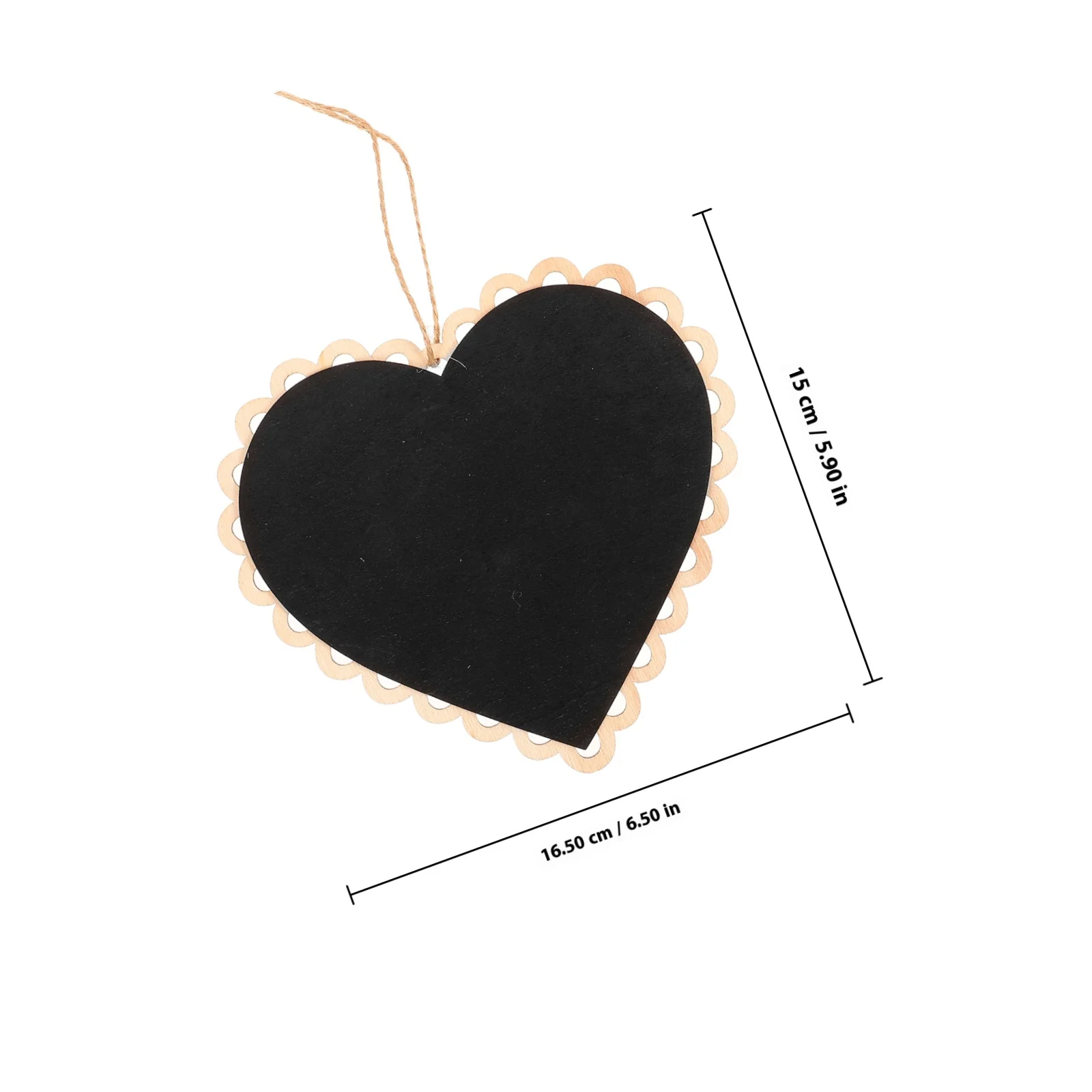 سبورة خشبية صغيرة على شكل قلب معلقة سبورة رسائل سبورة خشبية اللون مقاس 15 × 165 سم لرسائل عرض الحائط