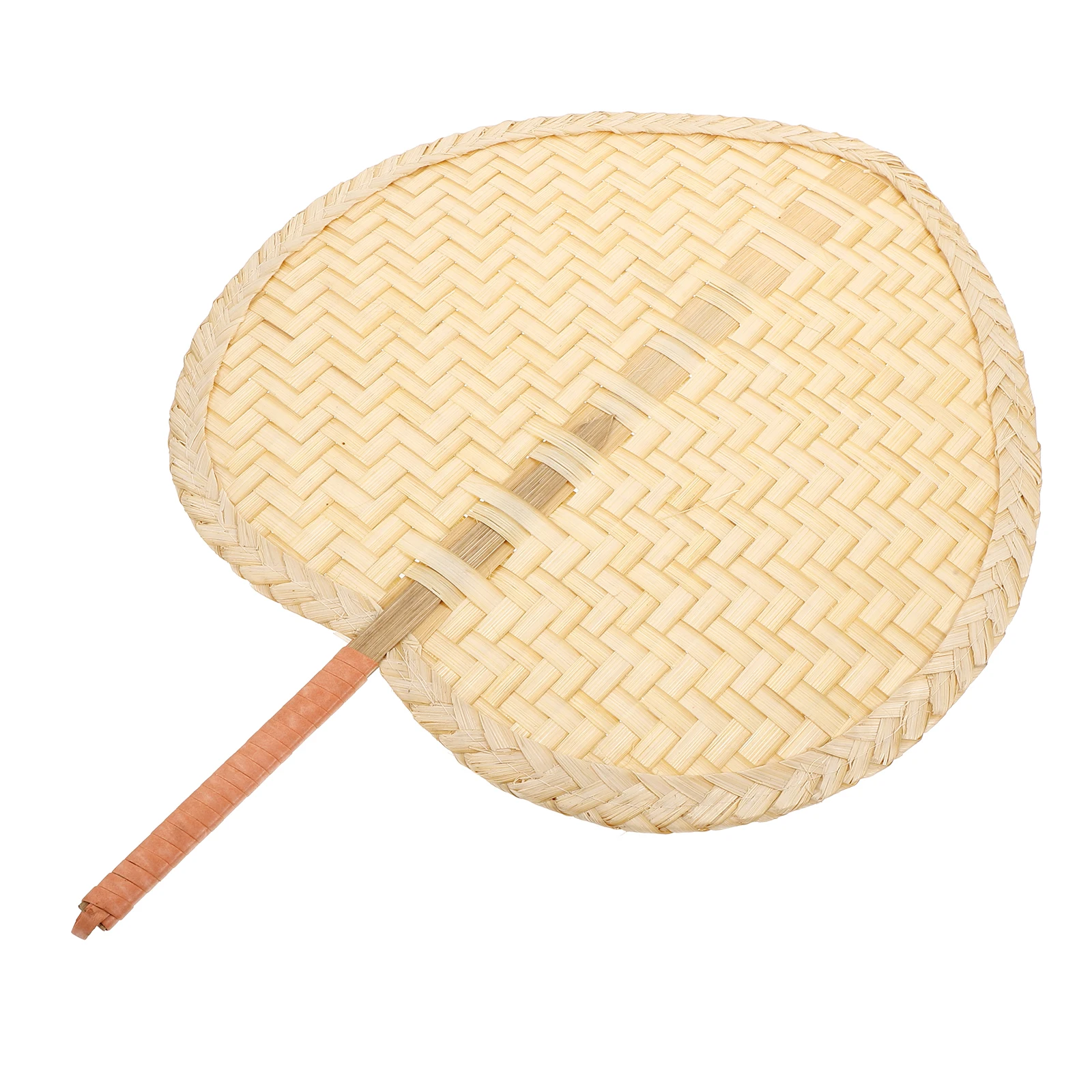 

1 Bamboo Woven Summer Fan Large Size Lightweight Indoor Outdoor Cooling Fans Decorative Home Party Rustic Chinese