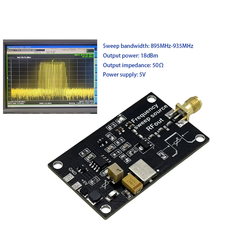 915 MHz Signalquelle RF-Verstärker digitale Frequenz Sweep-Quelle Signalisolationsquelle RF-Modul