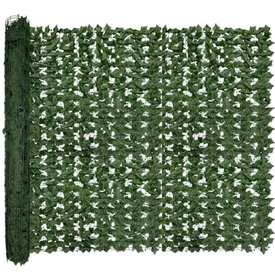

Artificial Ivy Privacy Fence Roll Screen 128 x 72 64 SQFT UV-Anti Faux Hedge Fence and Fake Ivy Vine Leaf Wall Panels for Indoo