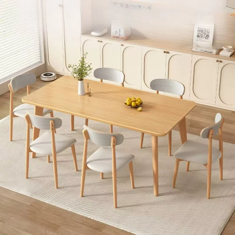 Design Oilproof Party Table Study Non Slip Wooden Modern Restaurant Dining Table Wood Rectangular Tavoli Da Pranzo Furniture