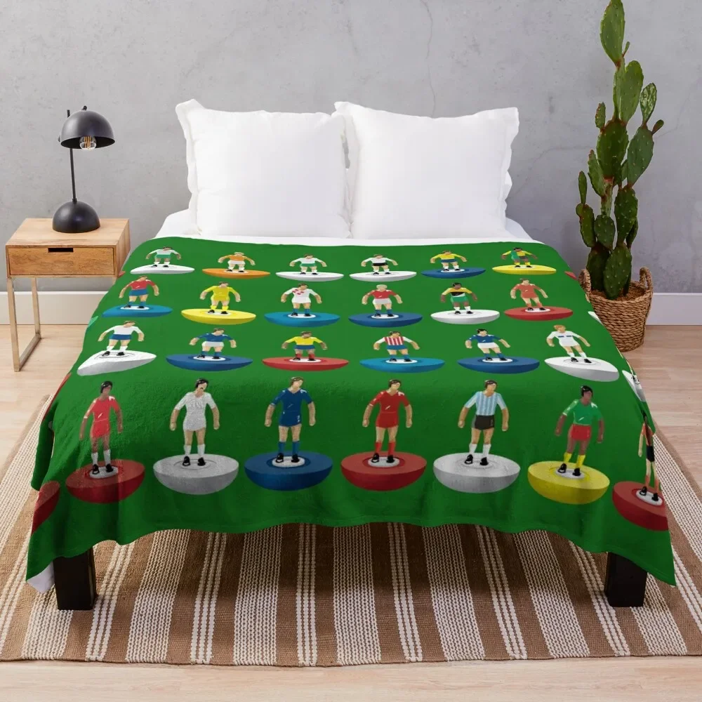 

World Subbuteo players Throw Blanket Tourist Flannel Fabric Summer Custom Blankets