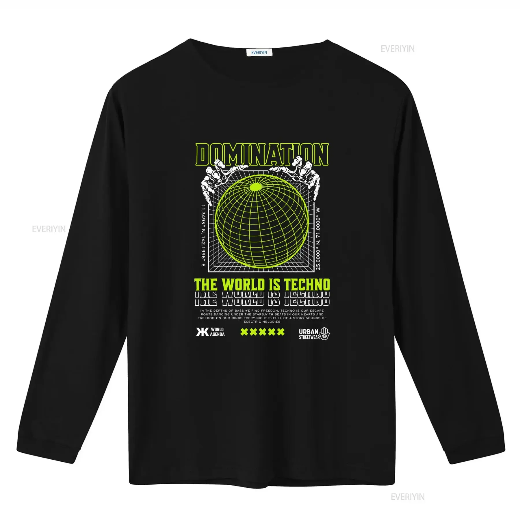 Techno T Shirt Domination The World Is Statement for Electronic Music Lovers Perfect Festival Clothing vintage Washed graphic
