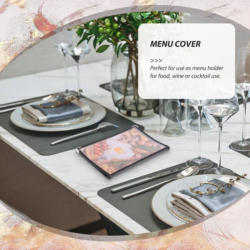 Transparent Restaurant Menu Covers For A4 Size Book Style Cafe Bar 8 Pages 16 View