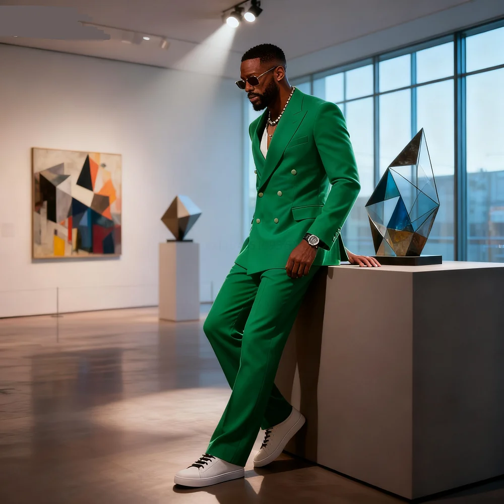 

Мужской смокинг для курения из двух предметов, повседневный двубортный пиджак, облегающий свадебный наряд для выпускных вечеринок, стиль Moda