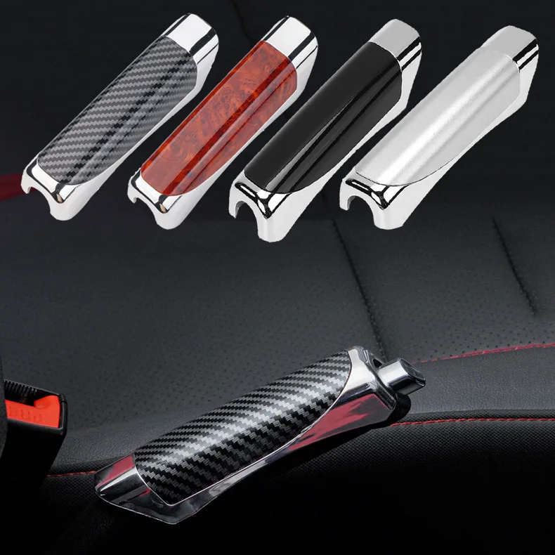 

Car hand brake cover hand brake grip protective cover carbon fiber parking brake decorative shell interior accessories