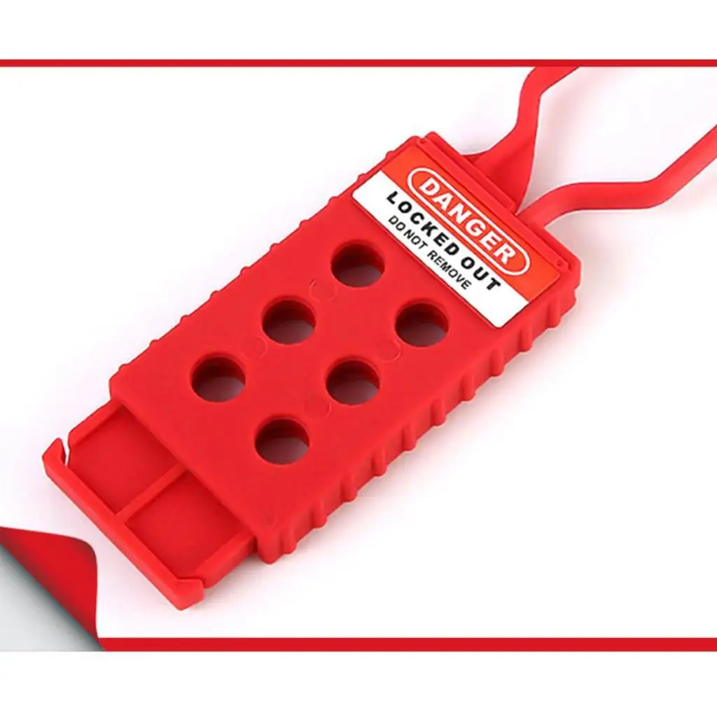 Non Conductive Hasp LOTO Six Hole Nylon Insulation Security Lockout Device for Electrical Energy Isolation