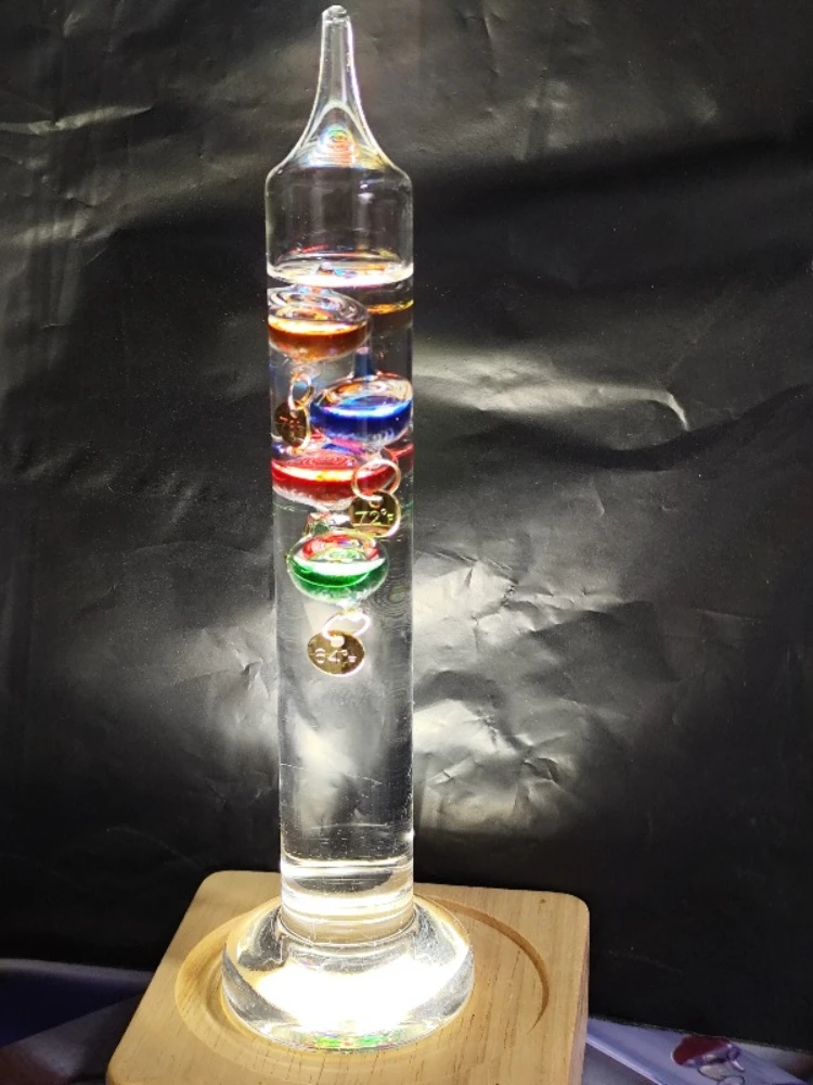 Galileo Thermometer Colorful Ball Suspended Bedroom Wine Cabinet Living Room Physics Decoration Student Christmas Holiday Gift