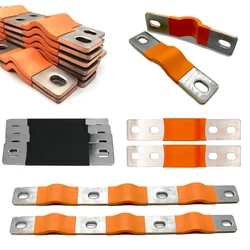 Lifepo4 Battery Flexible Busbar 72mm 300A Lithium Battery Straps Clips Stud Connecting Bars Pure Copper For LFP 230Ah 280AH 280K