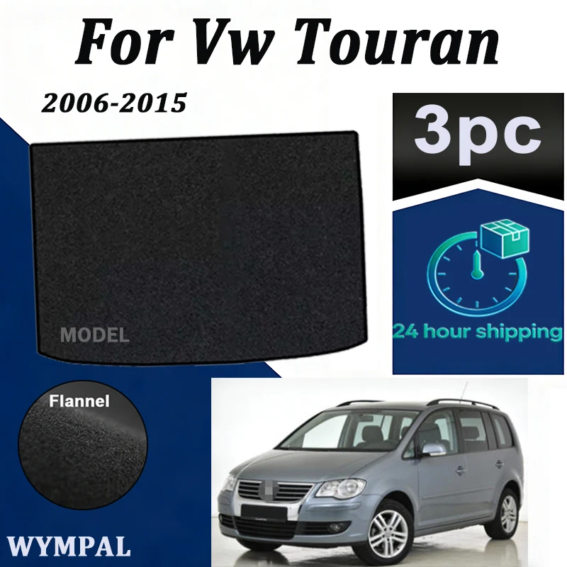

Nylon Car Rear Trunk Mat For Vw Touran 5-Seat 2006-2015 Boot Cargo Carpet Pad Accessories black Trunk
