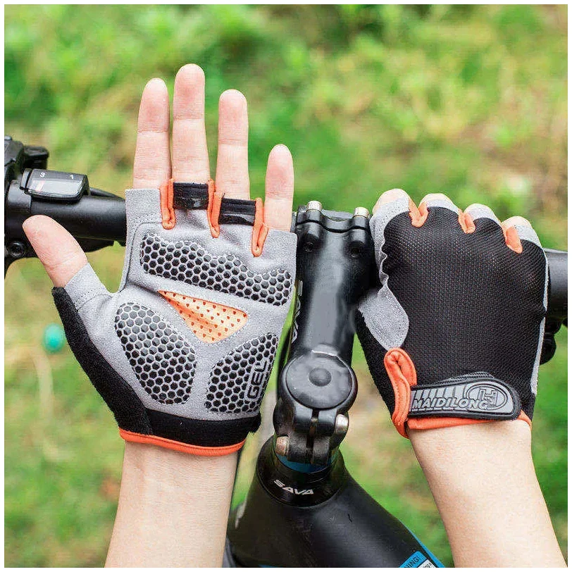 

Men Cycling Bicycle Gloves Half Finger Gym Gloves Women Mitten Breathable Anti-slip Glove Fitness Sport Training Gloves