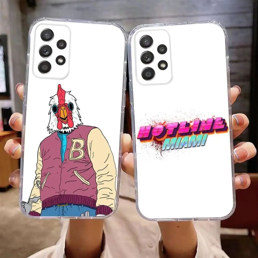 

Game Hotline Miami Phone Case For Samsung Galaxy A,71,70,52,51,40,31,50,50S,30S,21S,12,10,Note20ultra Transparent Cover