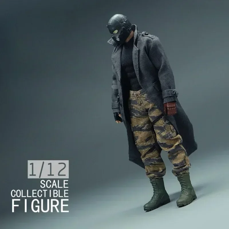 1/12 스케일 남성 Soldeir 롱 자켓 코트 오버코트 의류 모델 6 인치 액션 피규어 DAM DID ANT SS 인형 바디 액세서리